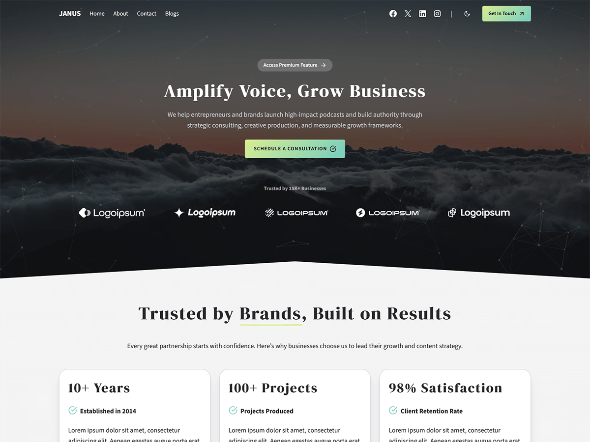 Ianus | Free WordPress Theme
