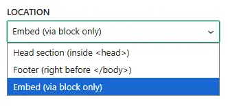 HTML location option