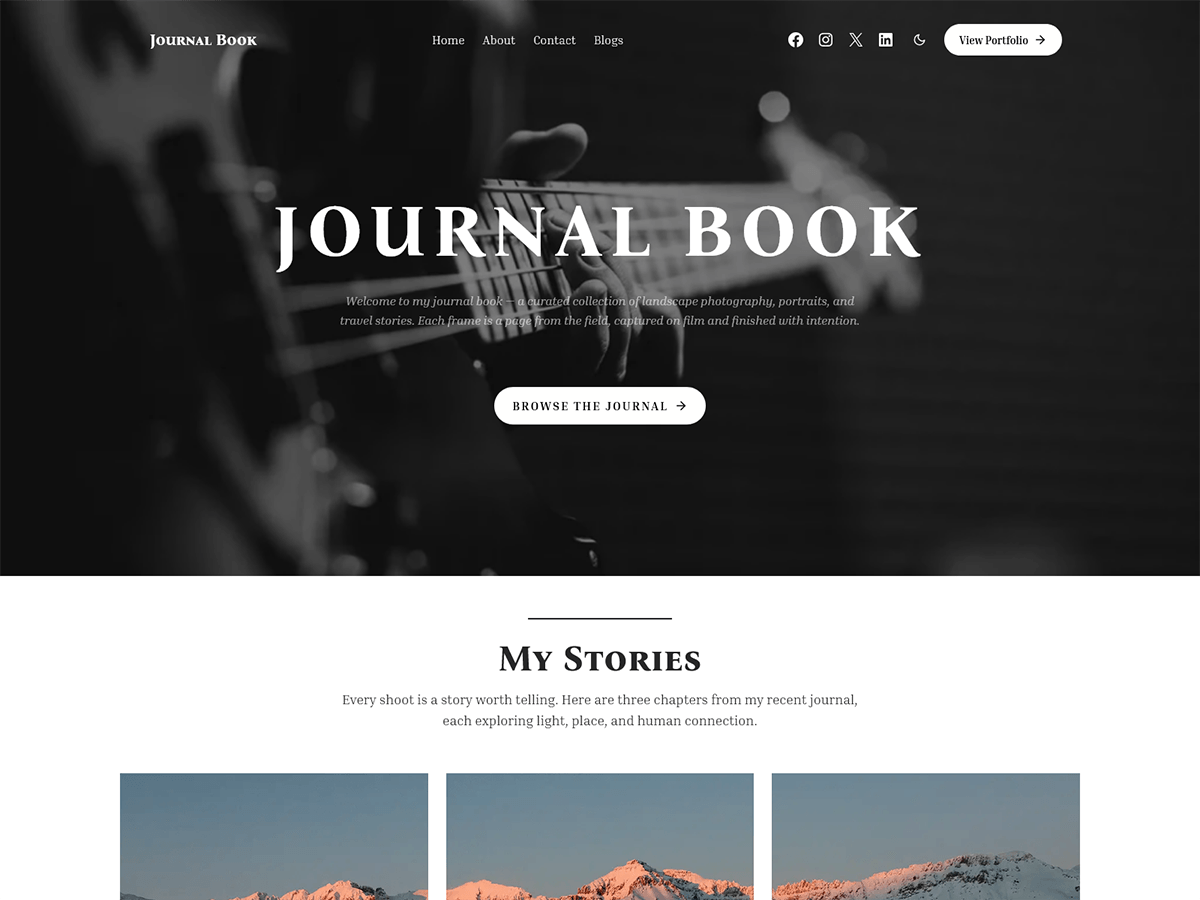 Journal Book | Free WordPress Theme